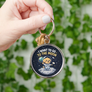 I Want To Go To The Moon Stray Puppy K-Pop Key Ring
