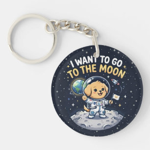 I Want To Go To The Moon Stray Puppy K-Pop Key Ring