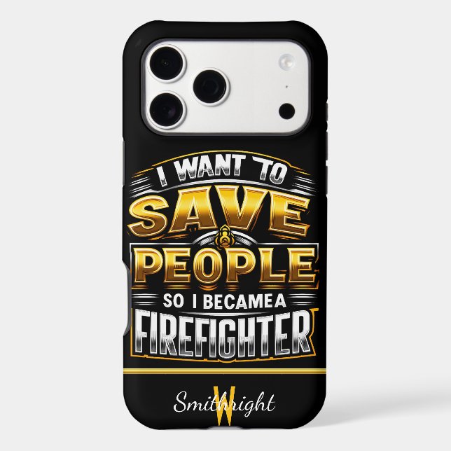 I Want to Save People Firefighter AI Generated Art (Back)