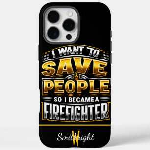I Want to Save People Firefighter AI Generated Art iPhone 16 Pro Max Case