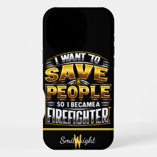 I Want to Save People Firefighter AI Generated Art iPhone 16 Pro Max Case
