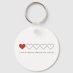 I want to spend my remaining life with you key ring