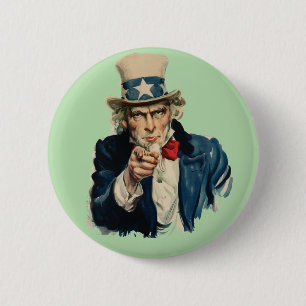 I Want You American Patriotic Classic Figure 6 Cm Round Badge