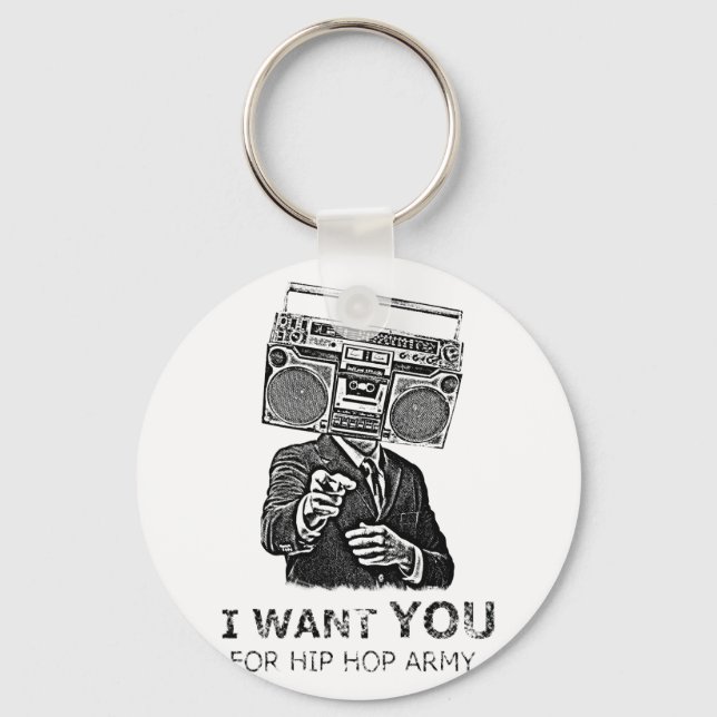 I want you for hip-hop army key ring (Front)