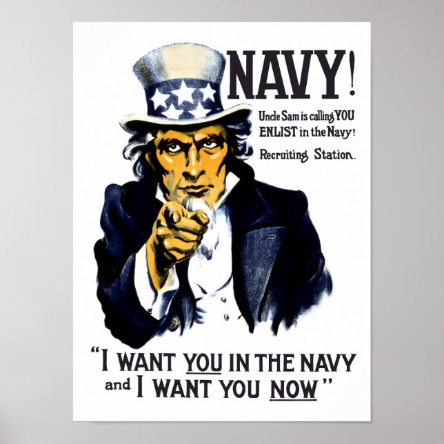 I Want You In The Navy! Poster (Front)