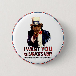 I Want You - Obama Political Button