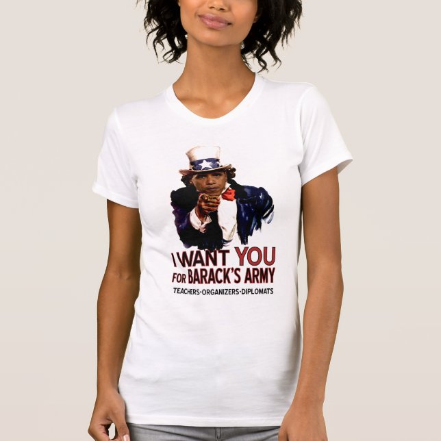 I Want You - Obama Political Ladies' Tee (Front)