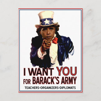 I Want You - Obama Political Postcard