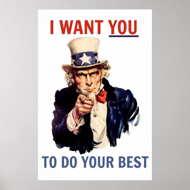 I Want You to Do Your Best Poster (Front)