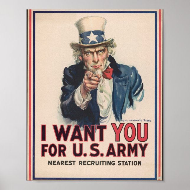 I Want You Uncle Sam Poster (Front)