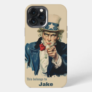 I Want You Uncle Sam Recruitment Poster US Army iPhone 13 Pro Max Case