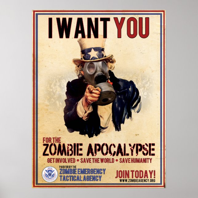 I Want You - Zombie Apocalypse Poster (Front)