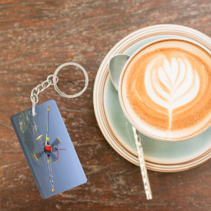 I wanted to Fly Today,Heart & Aeroplane,Pink Custo Key Ring