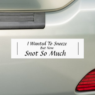 I Wanted To Sneeze Bumper Sticker