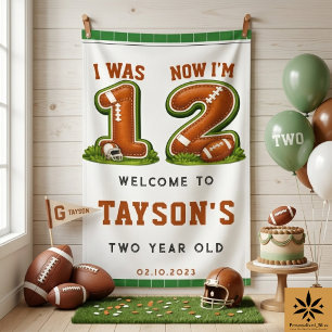 I Was 1, Now I’m 2 – Football America 2nd Birthday Banner