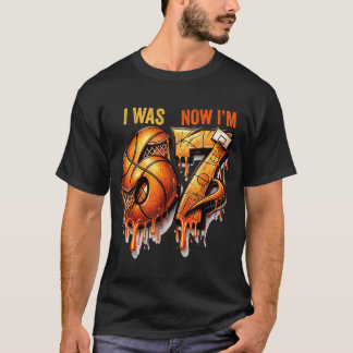 I Was 6 Im 7 Birthday Basball Boys Kids 67 Meme T-Shirt