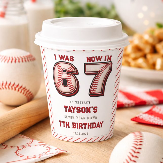 I Was 6, Now I’m 7 – Baseball 7th Birthday Paper Cups (I Was 6, Now I’m 7 – Baseball 7th Birthday Paper Cups
)