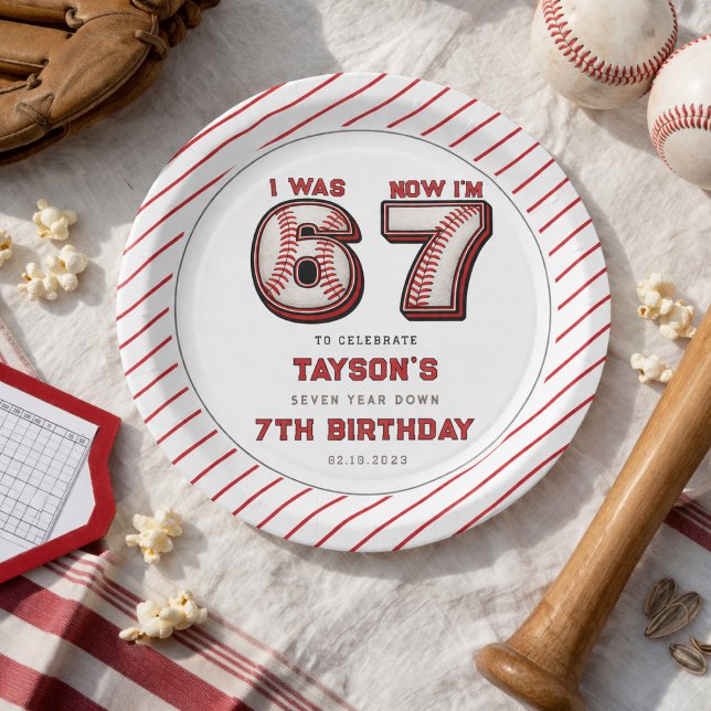 I Was 6, Now I’m 7 – Baseball 7th Birthday Paper Plate (I Was 6, Now I’m 7 – Baseball 7th Birthday Paper Plates
)