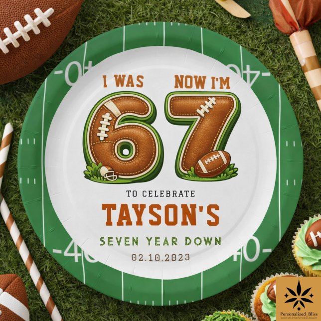 I Was 6, Now I’m 7 – Football America 7th Birthday Paper Plate (I Was 6, Now I’m 7 – Football America 7th Birthday Paper Plates
)