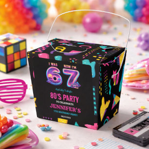 I Was 6 Now I’m 7 Retro Neon 7th Birthday for Kids Favour Box