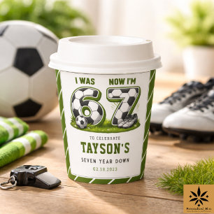I Was 6, Now I’m 7 Soccer Birthday – All-Star Part Paper Cups