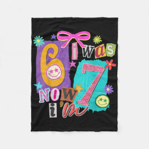 I Was 6 Now I'm 7 67 Six Seven Meme 7 Years Old Bi Fleece Blanket