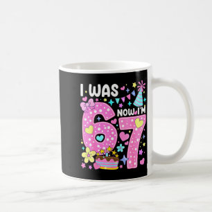 I Was 6 Now I'm 7 7th Birthday Girl Nk Coquette Bo Coffee Mug