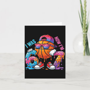 I was 6 Now Im 7 Birthday Basketball Boys Kids 67 Card