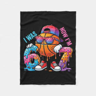 I was 6 Now Im 7 Birthday Basketball Boys Kids 67 Fleece Blanket