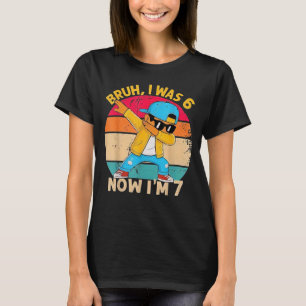 I was 6 Now I'm 7 Birthday Dabbing Kids Boys 67 Me T-Shirt