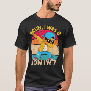 I was 6 Now I'm 7 Birthday Dabbing Kids Boys 67 Me T-Shirt