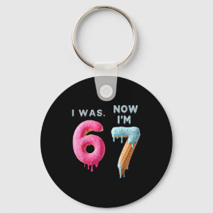 I Was 6 Now I'm 7 Birthday, Funny 67 Viral Meme,7 Key Ring