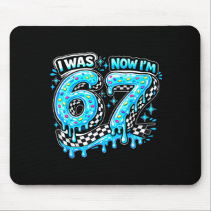 I was 6 Now Im 7 Chequered Drip Boys 6 7 Birthday Mouse Pad