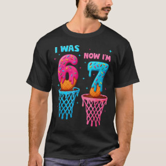 I Was 6 Now I'M 7 Funny 67 Meme Ice Cream Drip T-Shirt