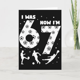 I Was 6 Now Im 7 Kids Soccer 7 Year Old Birthday 6 Card