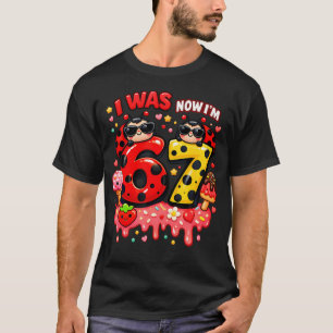I Was 6 Now I'M 7 Ladybug Lover Ice Cream 67 Meme T-Shirt