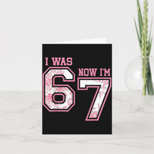 I Was 6 Now I'm 7 Year Old Birthday Girls Coquette Card