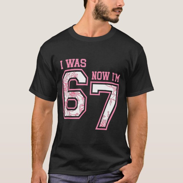 I Was 6 Now I'm 7 Year Old Birthday Girls Coquette T-Shirt (Front)