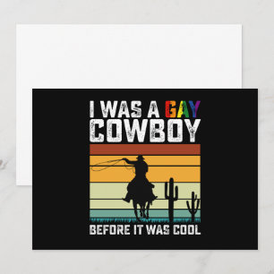 I Was A Gay Cowboy Before It Was Cool LGBT Invitation