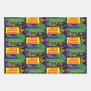 I Was a Teenage Squirrel Parody Wrapping Paper Sheet