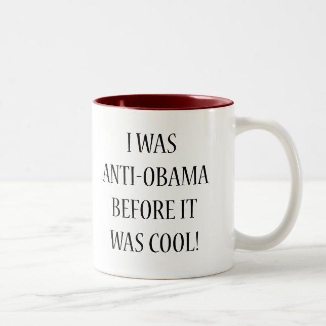 I was Anti-Obama Two-Tone Coffee Mug (Right)