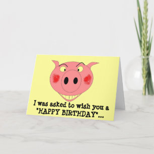 I was asked to wish you a "HAPPY ... Card