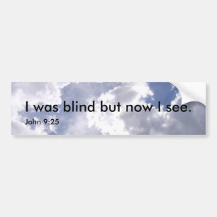 I was blind bumper sticker
