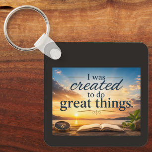 I Was Created to Do Great Things Key Ring