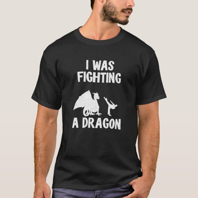 I Was Fighting A Dragon After Surgery Recovery Bro T-Shirt (Front)
