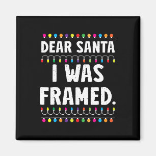 I Was Framed Funny Christmas Matching Family Pajam Magnet