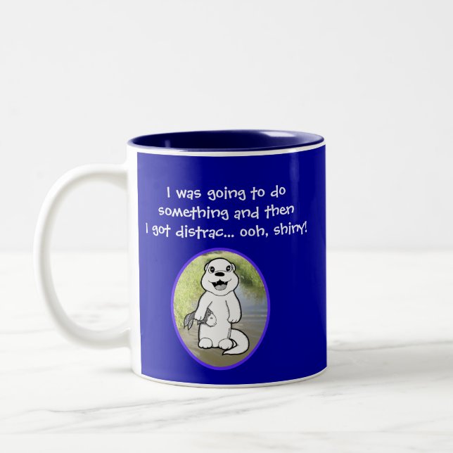 I was going to do something and got distracted Two-Tone coffee mug (Left)