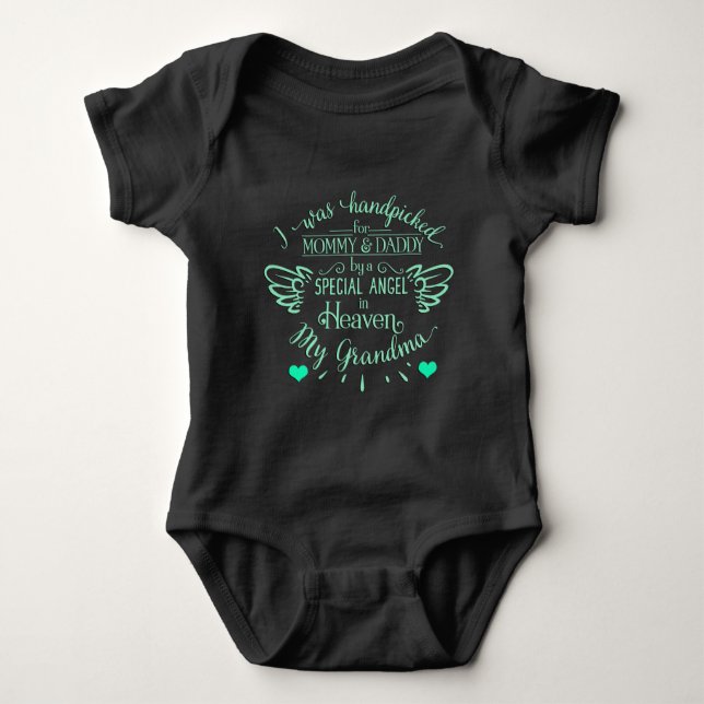 I Was Handpicked Baby Bodysuit (Front)