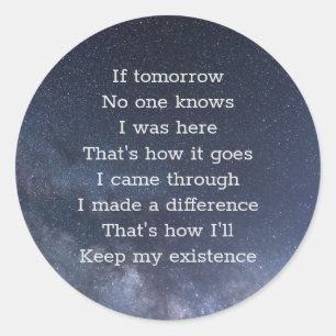 I Was Here Classic Round Sticker