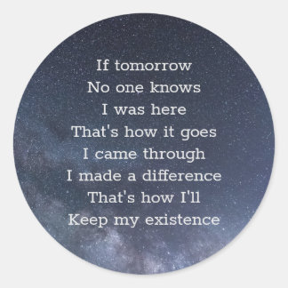 I Was Here Classic Round Sticker